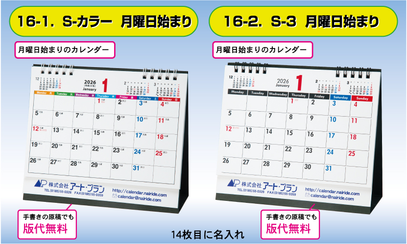 オモテ面・ウラ面見本